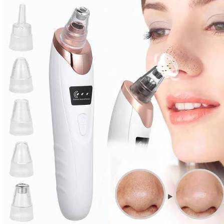 Buy 5in1 Rechargeable Blackhead Remover Machine  Facial Vacuum Derma Suction Tool with 5 Heads Online - BEENet Store