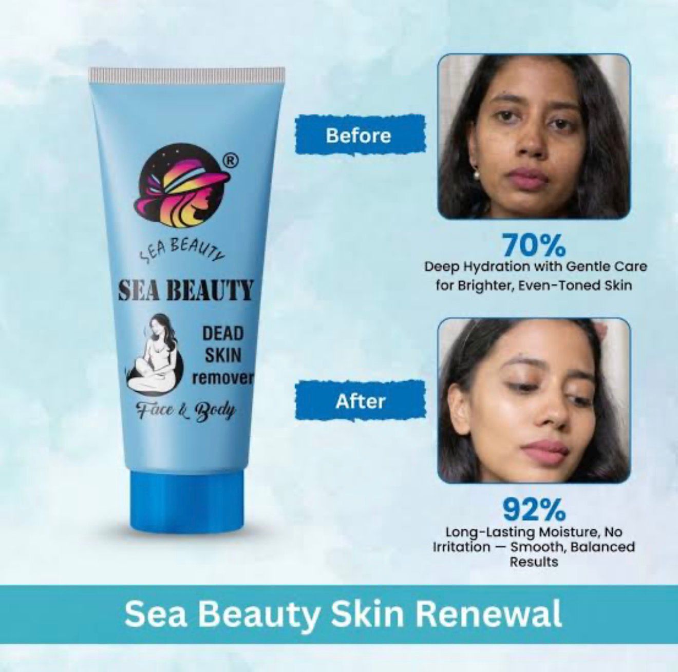 Buy Sea Beauty Instant Exfoliating Peeling Gel for Face  Body  Deep Cleansing  Brightening Dead Skin Remover Online - BEENet Store