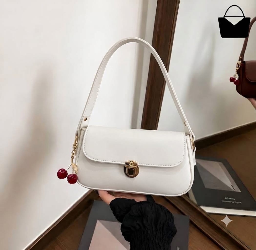 Buy Elegant Ladies Handbag with Cherry Charm Black  Chic Shoulder Bag for Women Online - BEENet Store