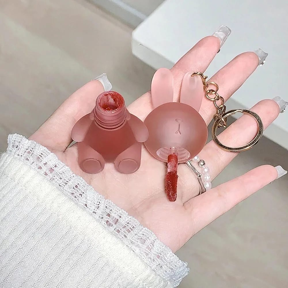 Buy Cute Rabbit Keychain Lip Gloss Pack of 3 Nude Shades  Portable Hydrating Lip Care Set with Glossy Shine Online - BEENet Store