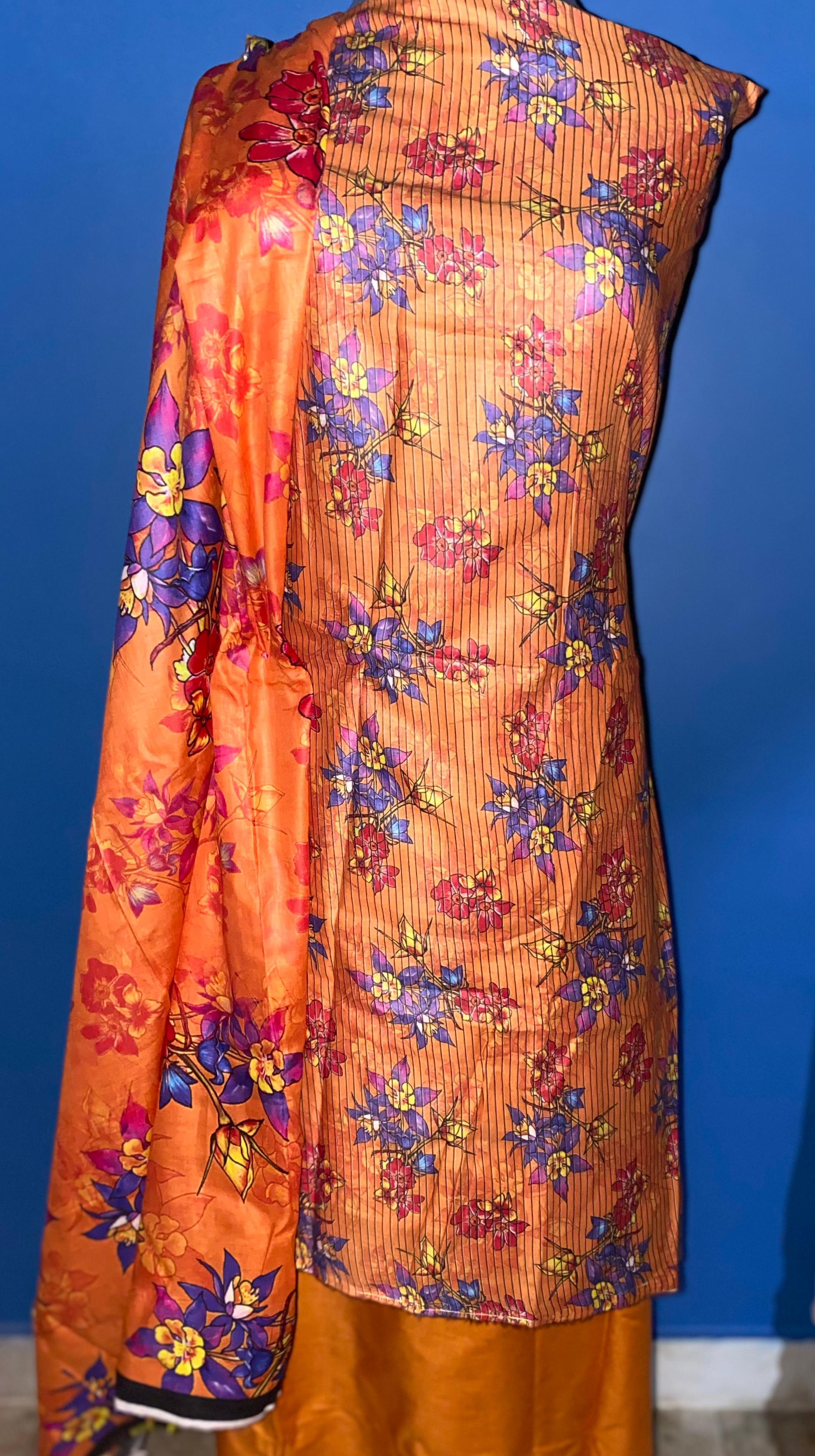 Buy Multicolor printed unstitched suit  Online - BEENet Store