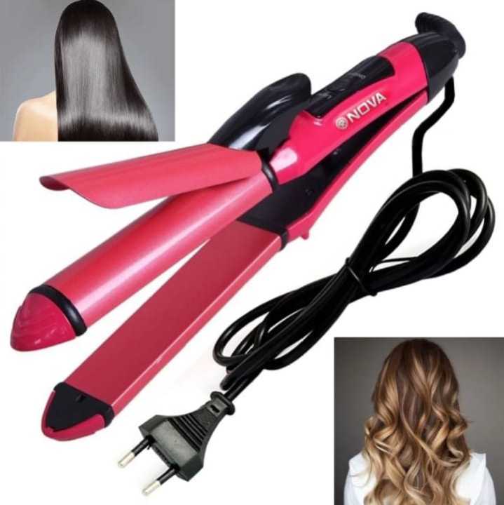Buy 2in1 Nova Hair Straightener  Curler  Ceramic Flat Iron  Curling Iron with Quick HeatUp Technology Online - BEENet Store
