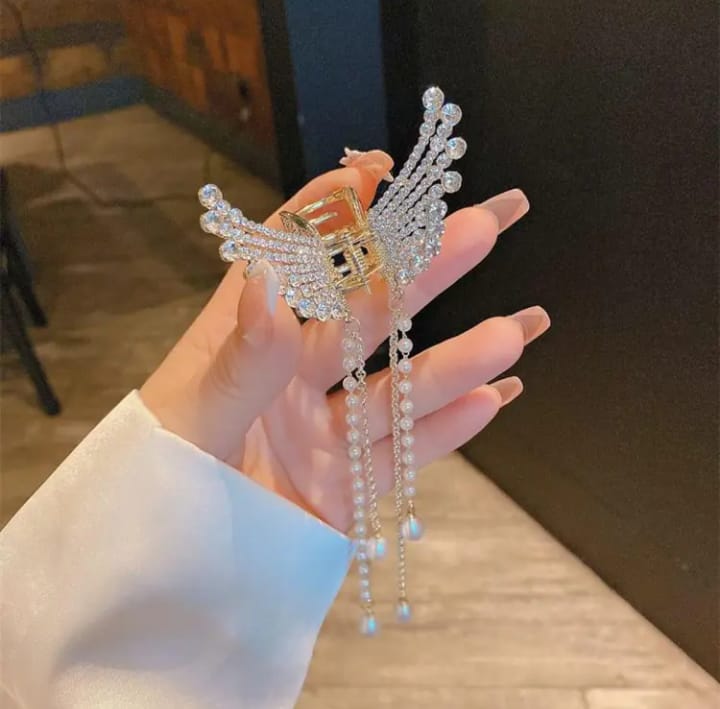 Buy Beautiful Zircon Korean Butterfly Hair Claw Clip  Sparkling Rhinestone Hair Clamp Accessory Online - BEENet Store