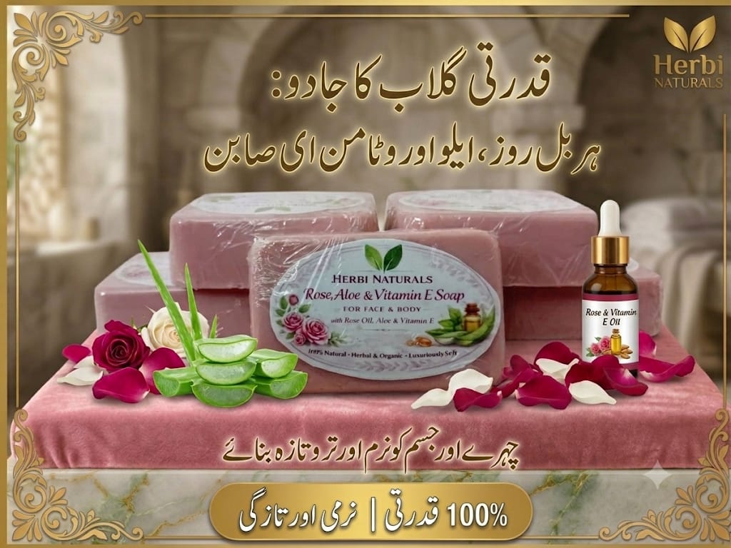 Buy Herbi Natural Rose Soap Online - BEENet Store