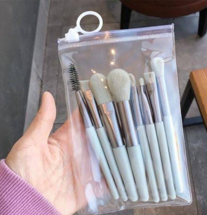 Buy 8Piece Mini Makeup Brush Set with Case Random Colors  Travel Portable Soft Bristle Face  Eye Makeup Brushes Online - BEENet Store
