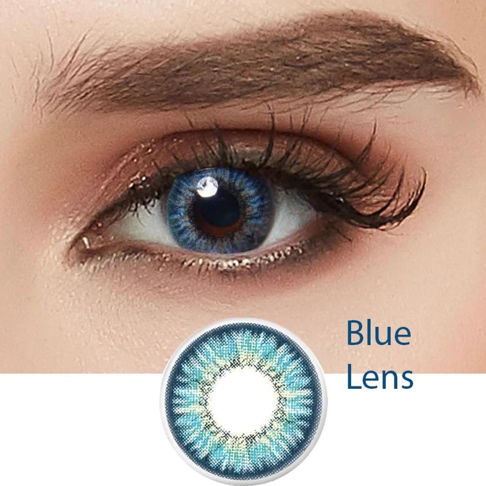 Buy Soft Colored Contact Lenses for Men  Women Shade blue Natural Look Cosmetic Eye Lenses with Storage Case Online - BEENet Store