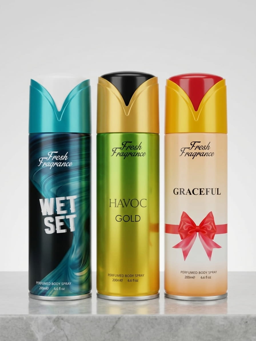 Buy Fresh Fragrance Wet Set Havoc Gold Graceful Perfumed Body Spray 200ml Online - BEENet Store