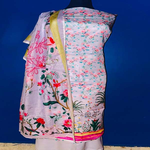 Buy Light lavender + pastel purple ( unstitched suit ) Online - BEENet Store
