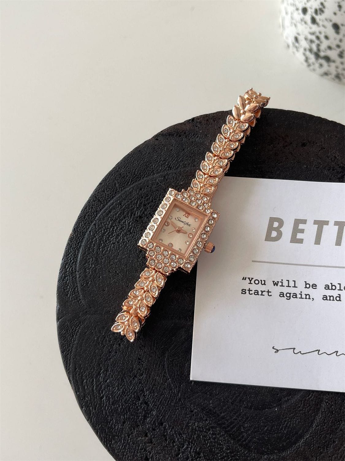 Buy Korean Leaf Shape Womens Watch Black  Elegant Imported Fashion Timepiece Online - BEENet Store
